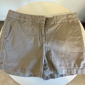J. Crew Women's tan chino shorts classic twill city fit size 4